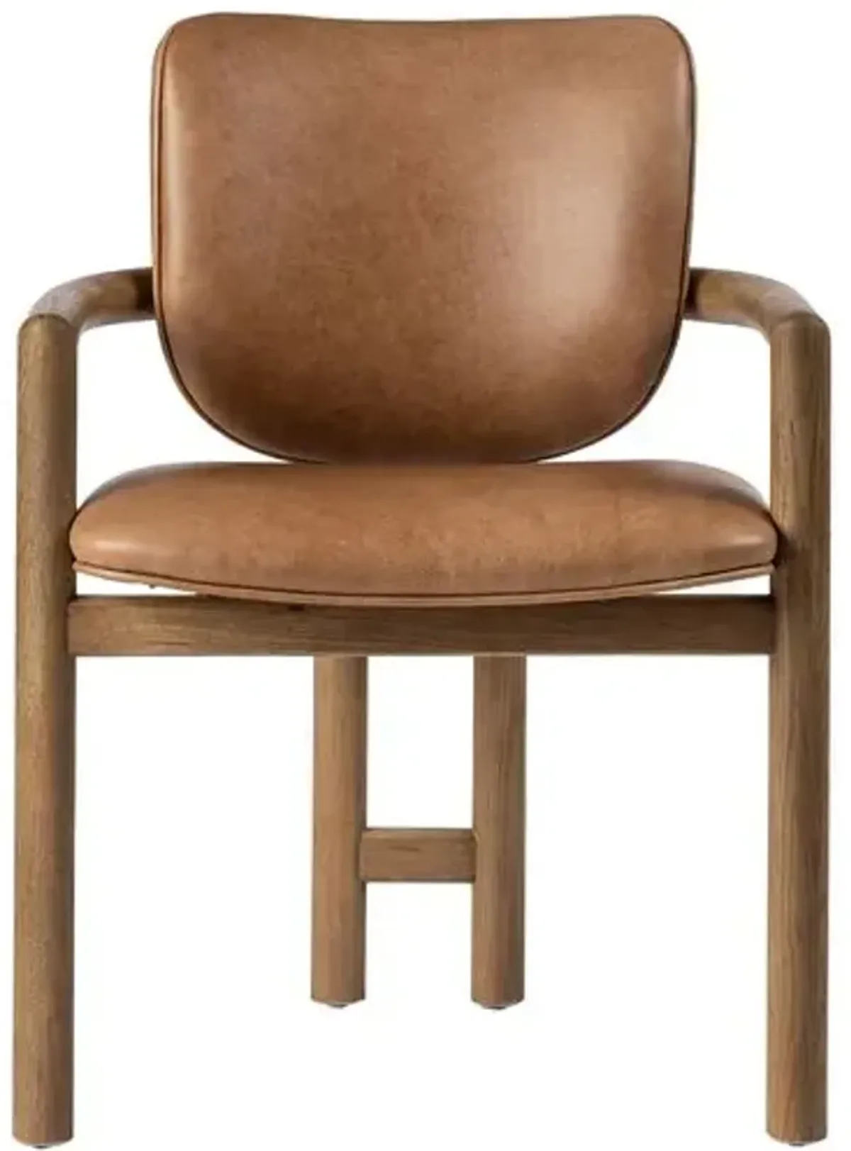 Zoey Dining Chair - Saddle Leather - Brown