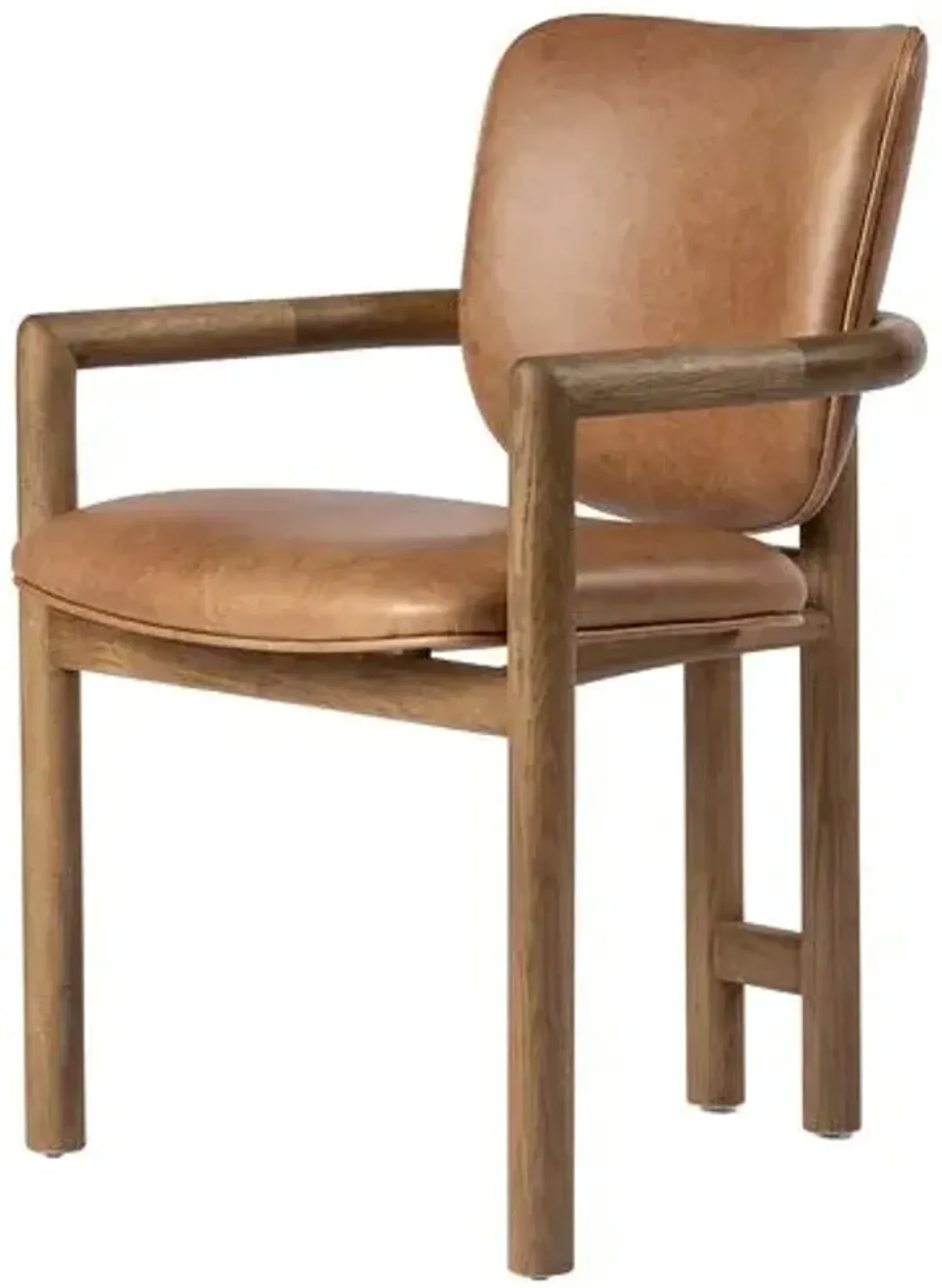 Zoey Dining Chair - Saddle Leather - Brown