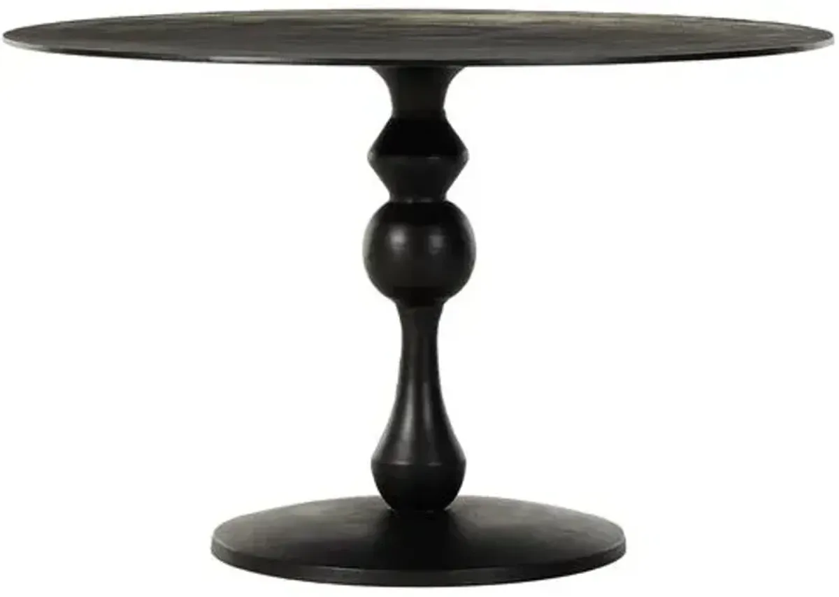 Debbie 48" Round Bistro Table - Antique Black