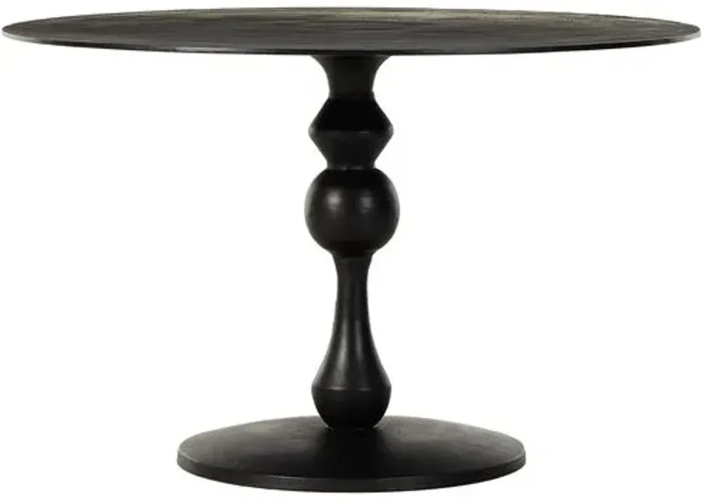 Debbie 48" Round Bistro Table - Antique Black