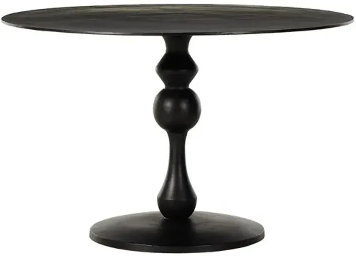 Debbie 48" Round Bistro Table - Antique Black