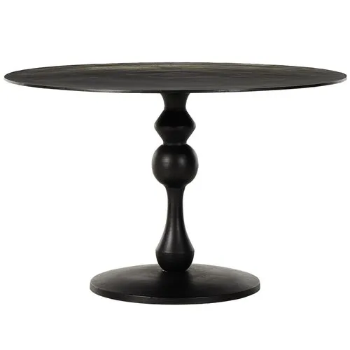 Debbie 48" Round Bistro Table - Antique Black