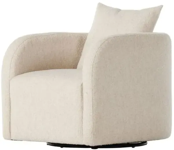 Kitty Swivel Chair - Ash Boucle Performance