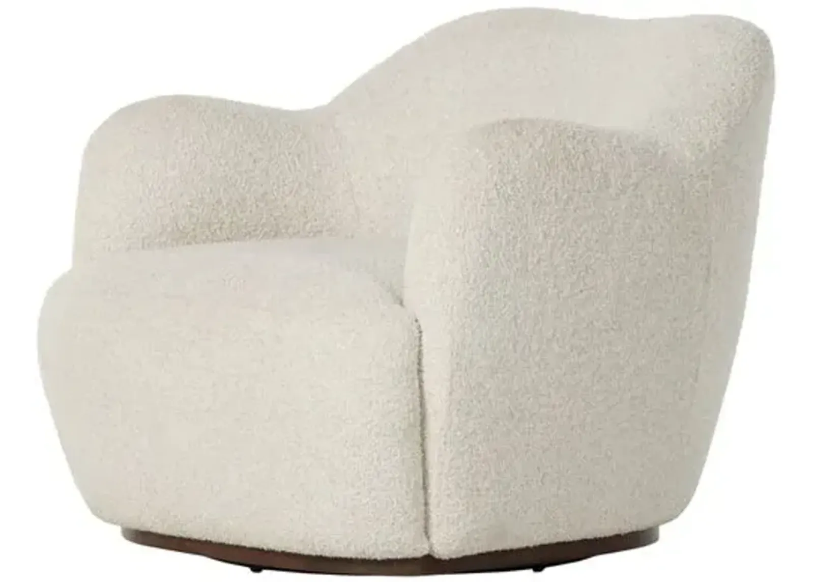 Norah Swivel Chair - Ivory Boucle