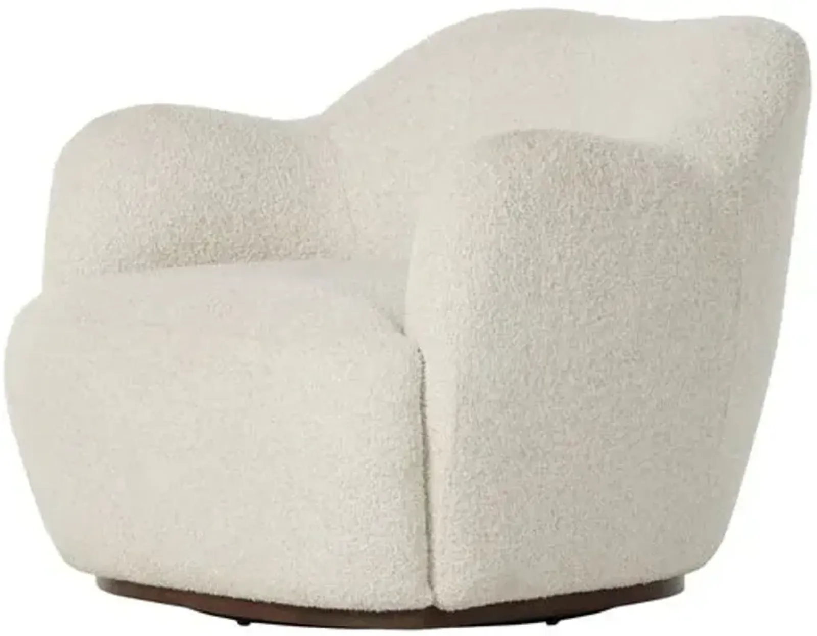 Norah Swivel Chair - Ivory Boucle