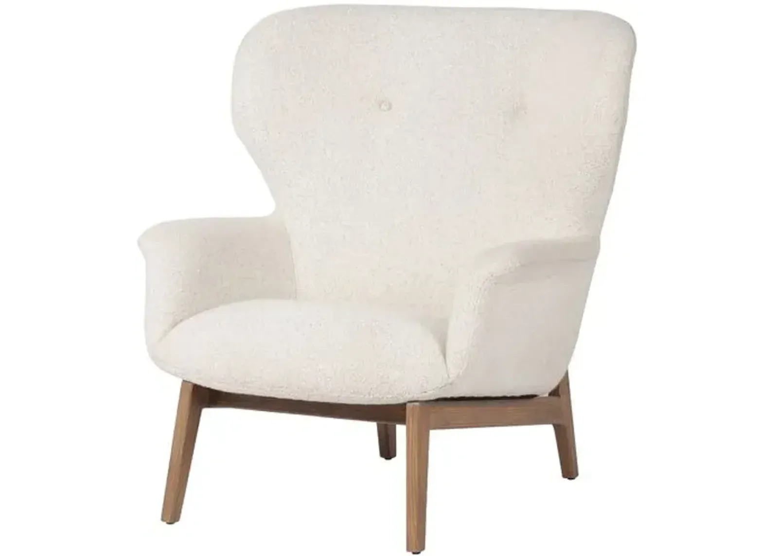 June Wingback Chair - Ivory Performance - Comfortable, Stylish