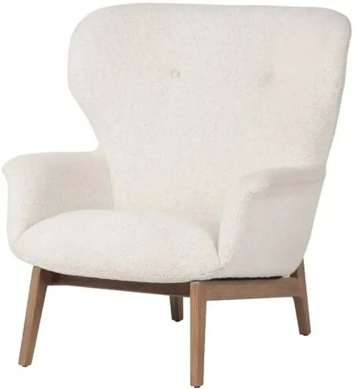 June Wingback Chair - Ivory Performance - Comfortable, Stylish