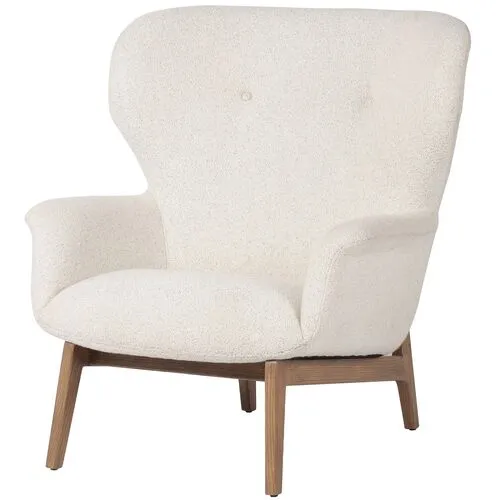 June Wingback Chair - Ivory Performance - Comfortable, Stylish