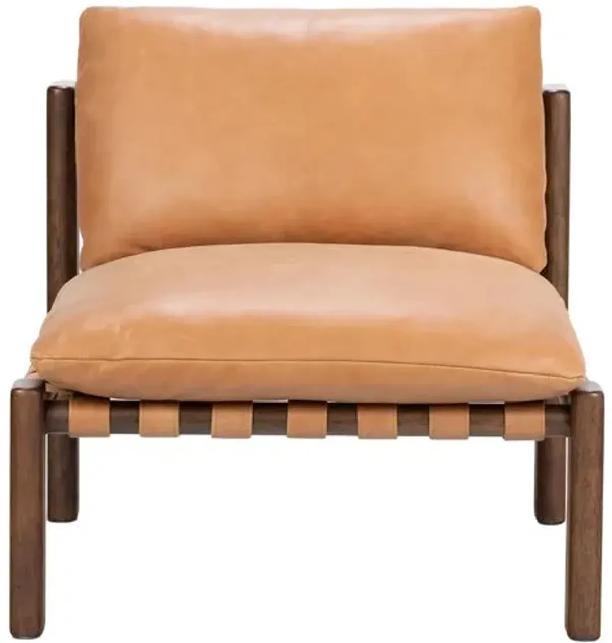 Tobin Leather Accent Chair - Palermo Cognac - Brown, Comfortable, Durable, Cushioned