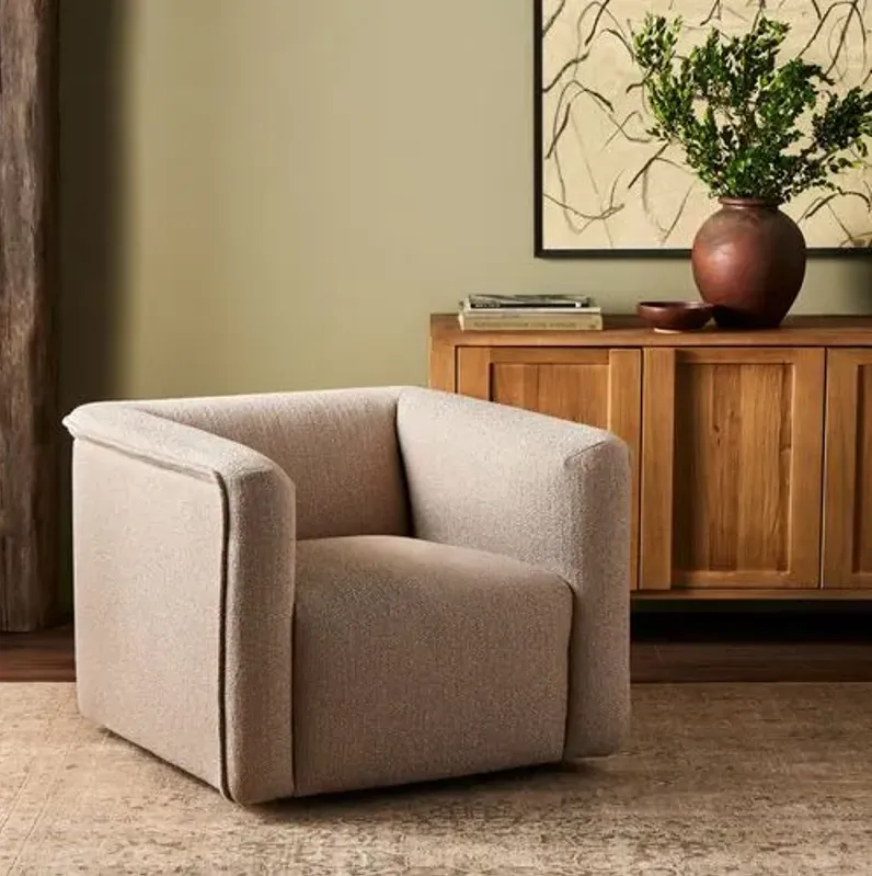 Shelly Swivel Chair - Camel Performance