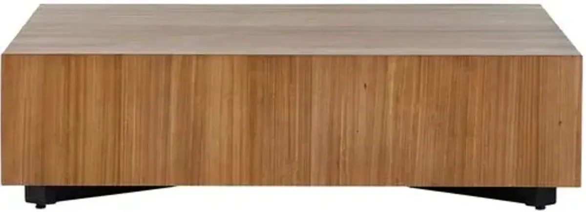 Bryn Large Square Coffee Table - Natural Yukas - Brown