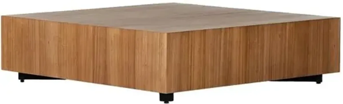 Bryn Large Square Coffee Table - Natural Yukas - Brown