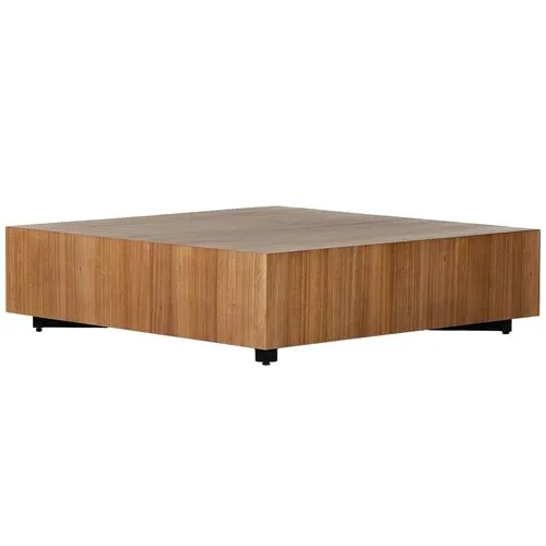 Zach Large Square Coffee Table - Natural Yukas - Brown