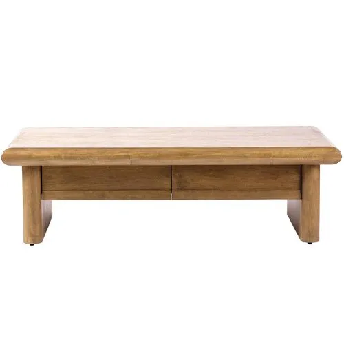 Archur Coffee Table - Weathered Parawood - Brown