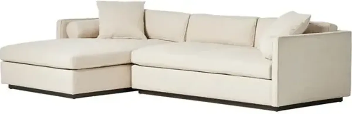 Valleta 2pc Sectional Left-Facing Chaise - Natural Performance - Ivory - Comfortable, Sturdy, Stylish