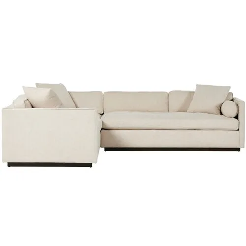 Valleta 3pc Corner Sectional - Natural Performance - Ivory