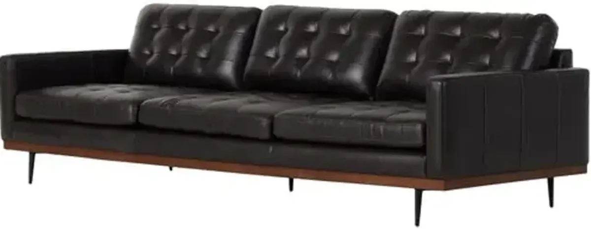 Bristol 99" Leather Tufted Sofa