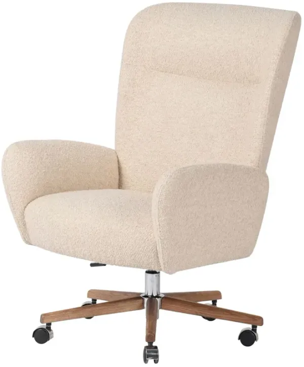 Thorin Executive Desk Chair, Cream Performance