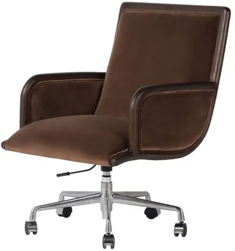 Nora Desk Chair - Coco Velvet - Brown