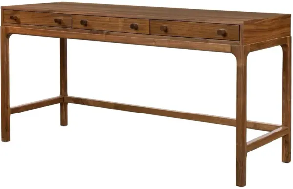 Norris 3-Drawer Desk, Walnut