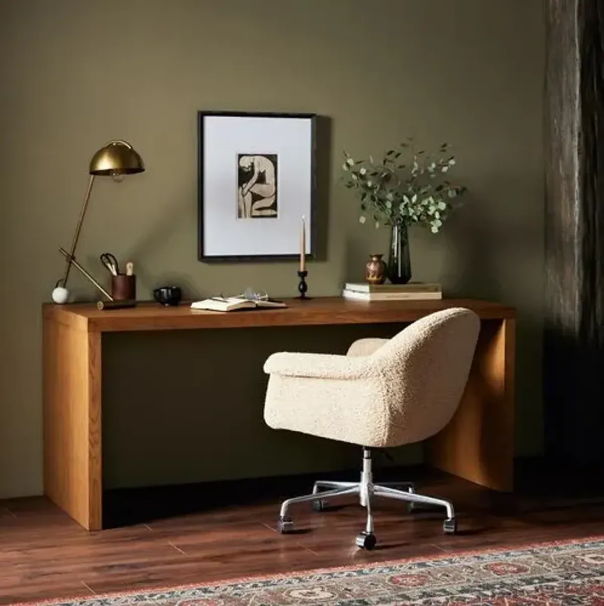 Scarlett Desk - Amber Oak - Brown