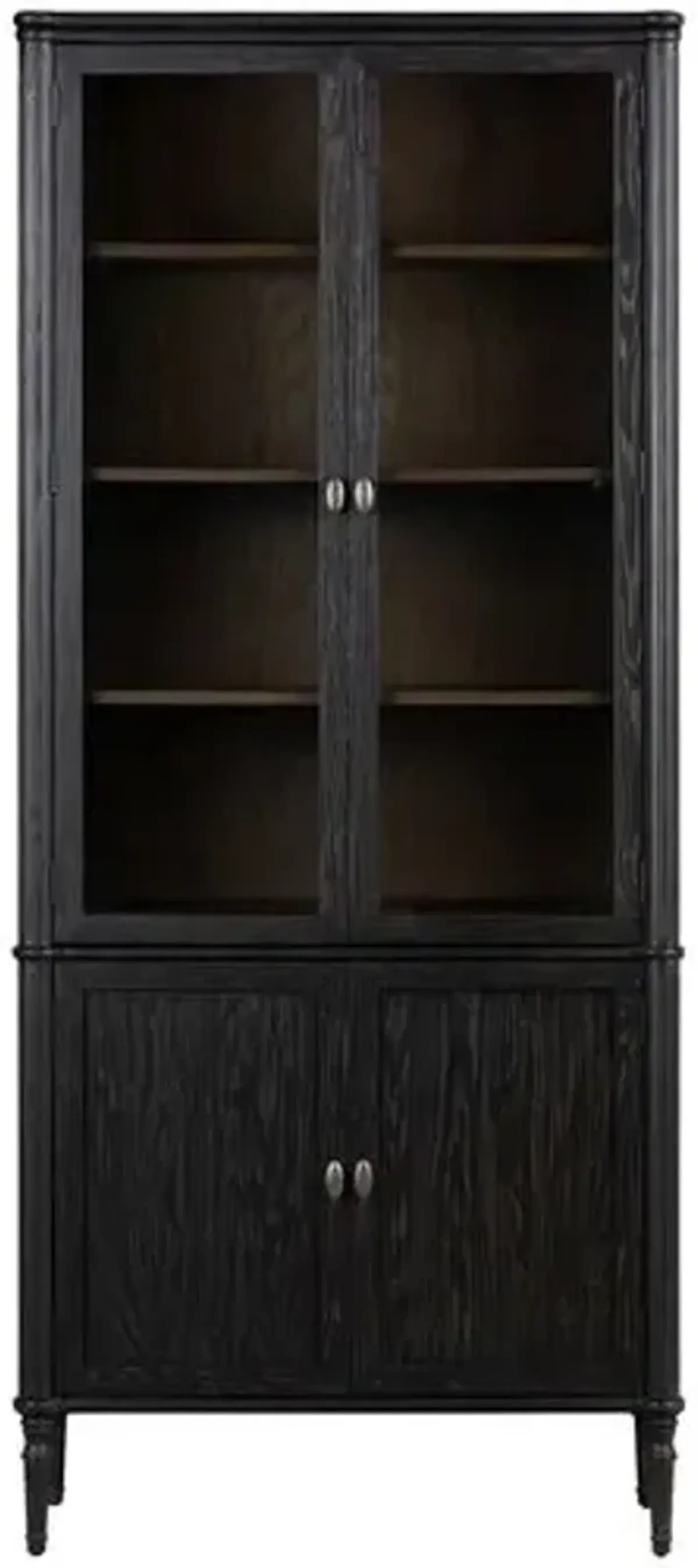 Clinton Tall Cabinet - Distressed Black