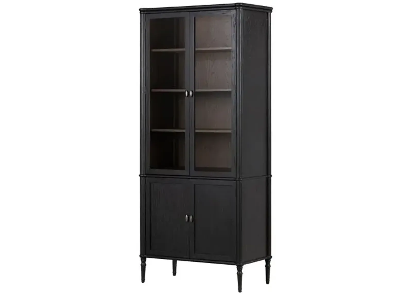 Clinton Tall Cabinet - Distressed Black