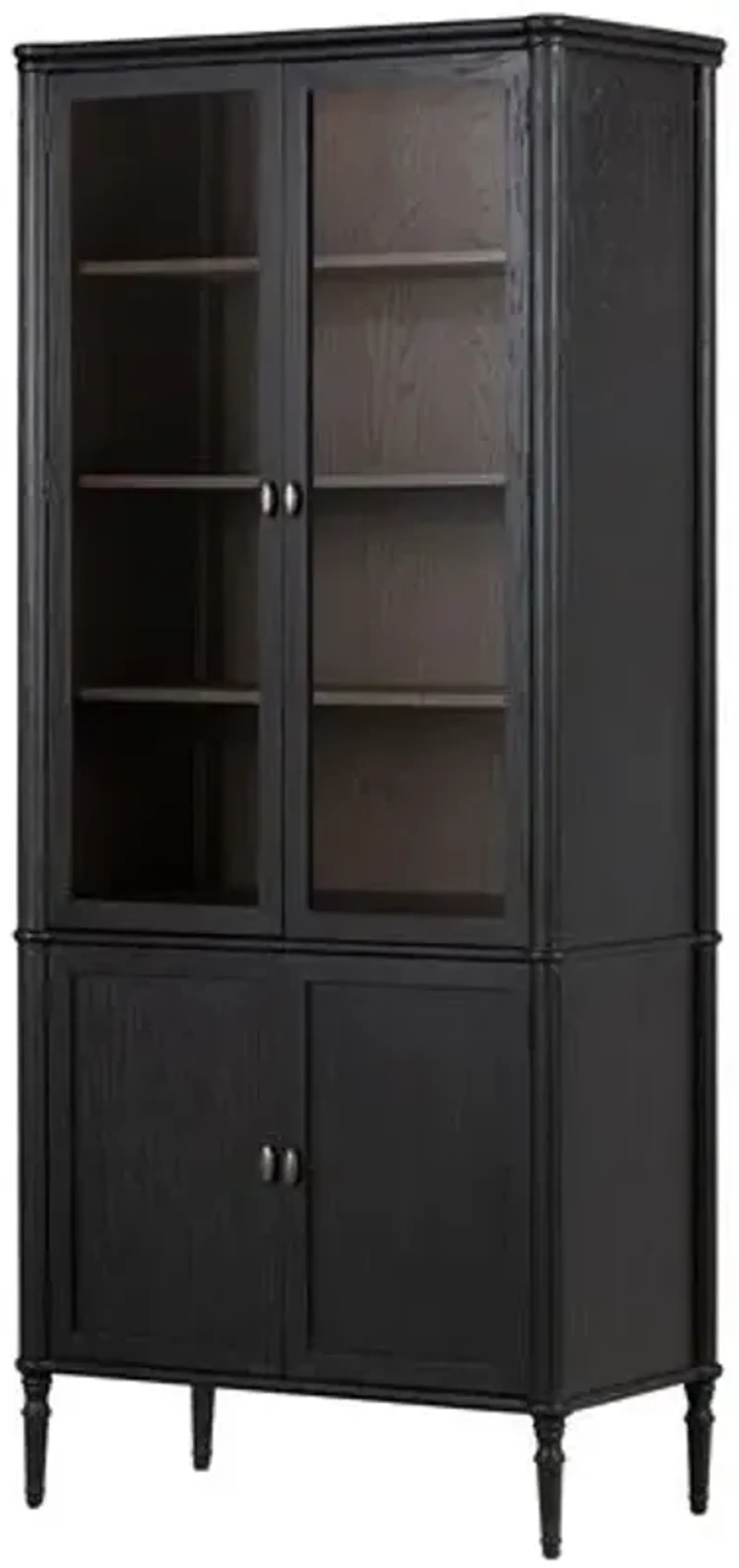 Clinton Tall Cabinet - Distressed Black