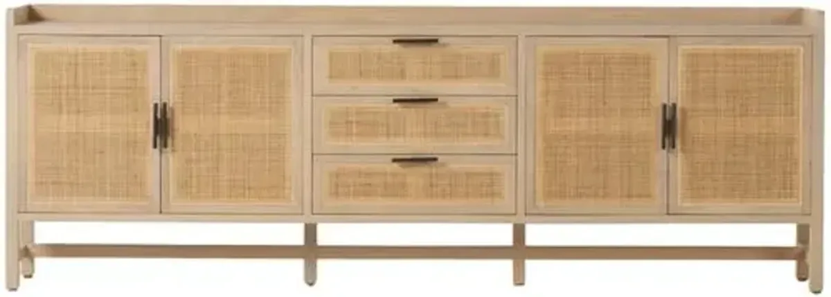 Aimee Cane 96" Sideboard - Natural Mango - Brown