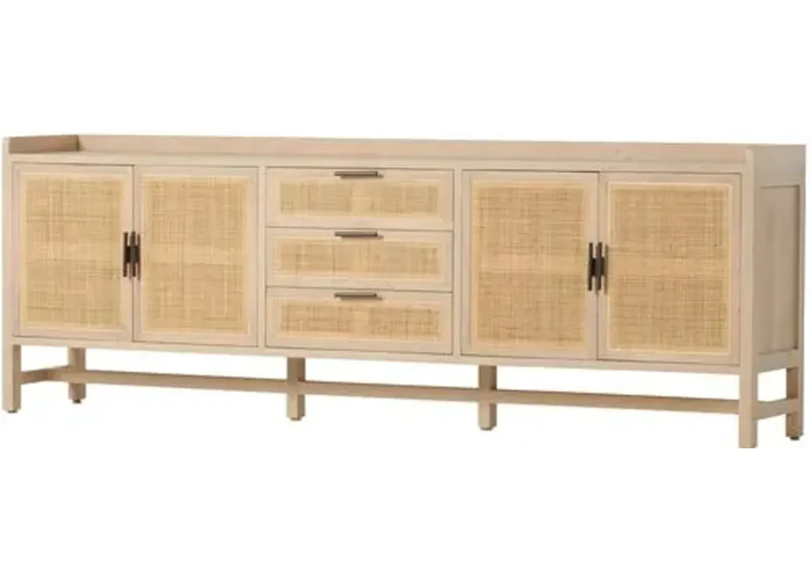 Aimee Cane 96" Sideboard - Natural Mango - Brown