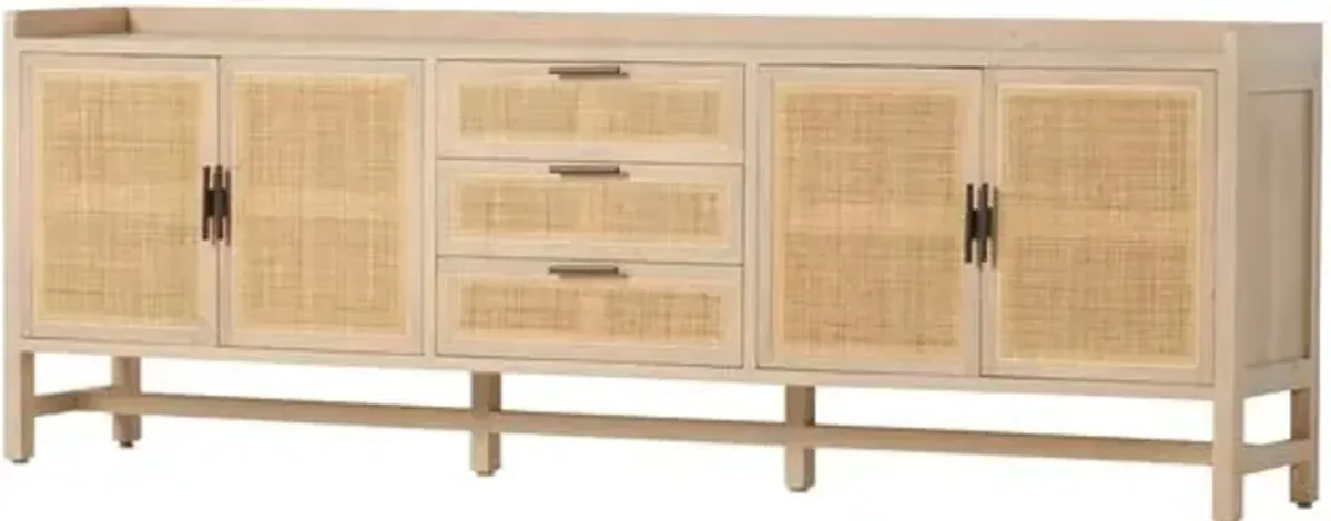 Aimee Cane 96" Sideboard - Natural Mango - Brown