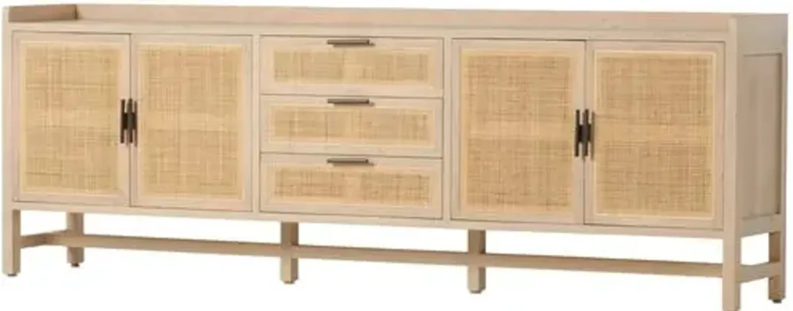 Aimee Cane 96" Sideboard - Natural Mango - Brown