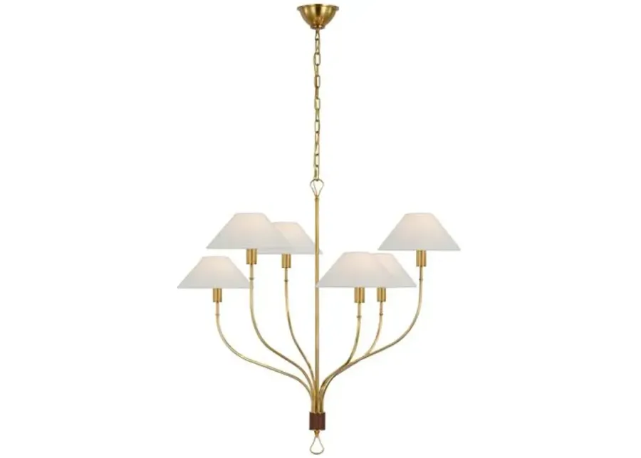 Visual Comfort - Griffin Large Staggered Tail Chandelier - Gold