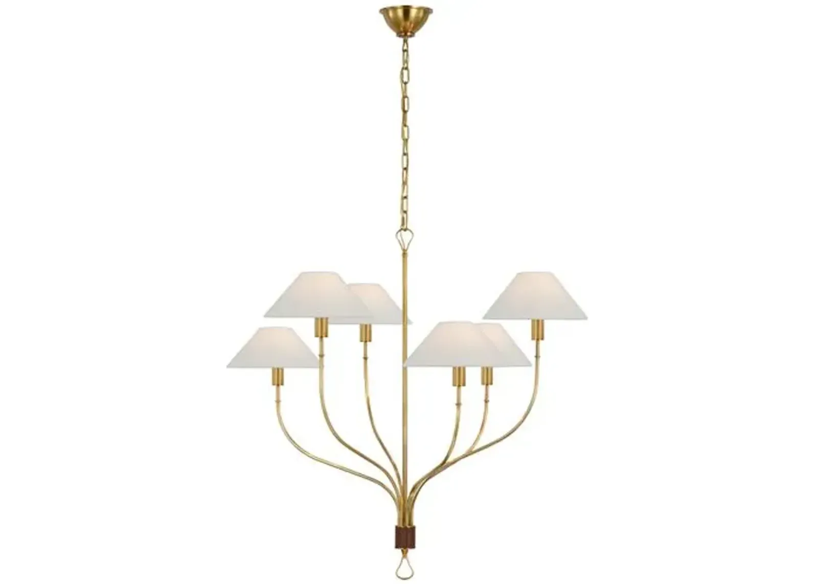 Visual Comfort - Griffin Large Staggered Tail Chandelier - Gold