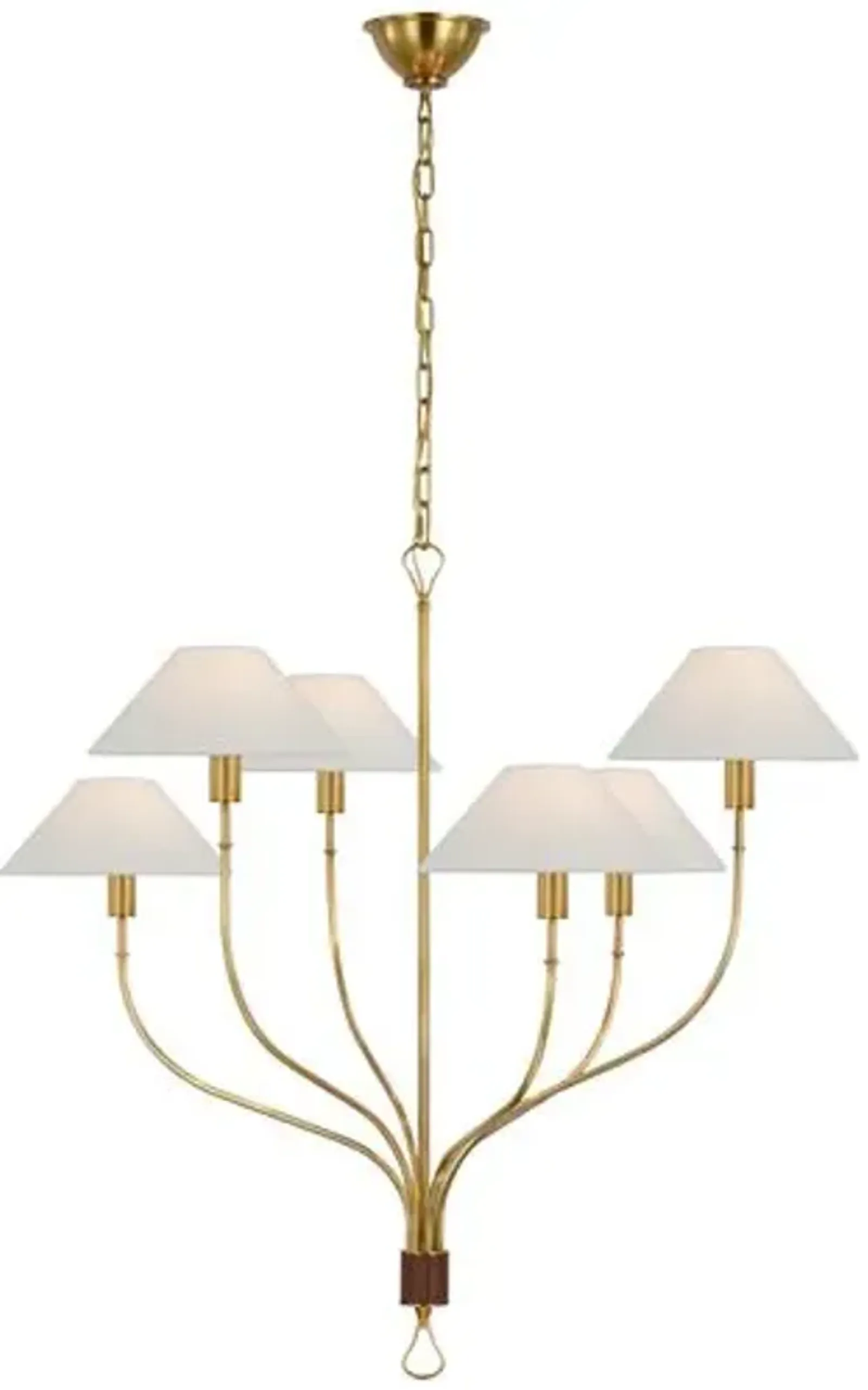 Visual Comfort - Griffin Large Staggered Tail Chandelier - Gold