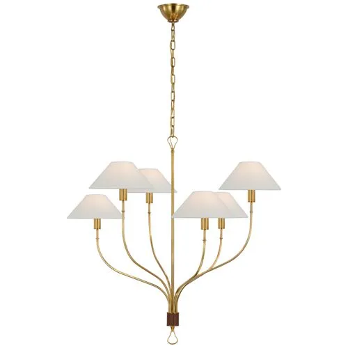 Visual Comfort - Griffin Large Staggered Tail Chandelier - Gold