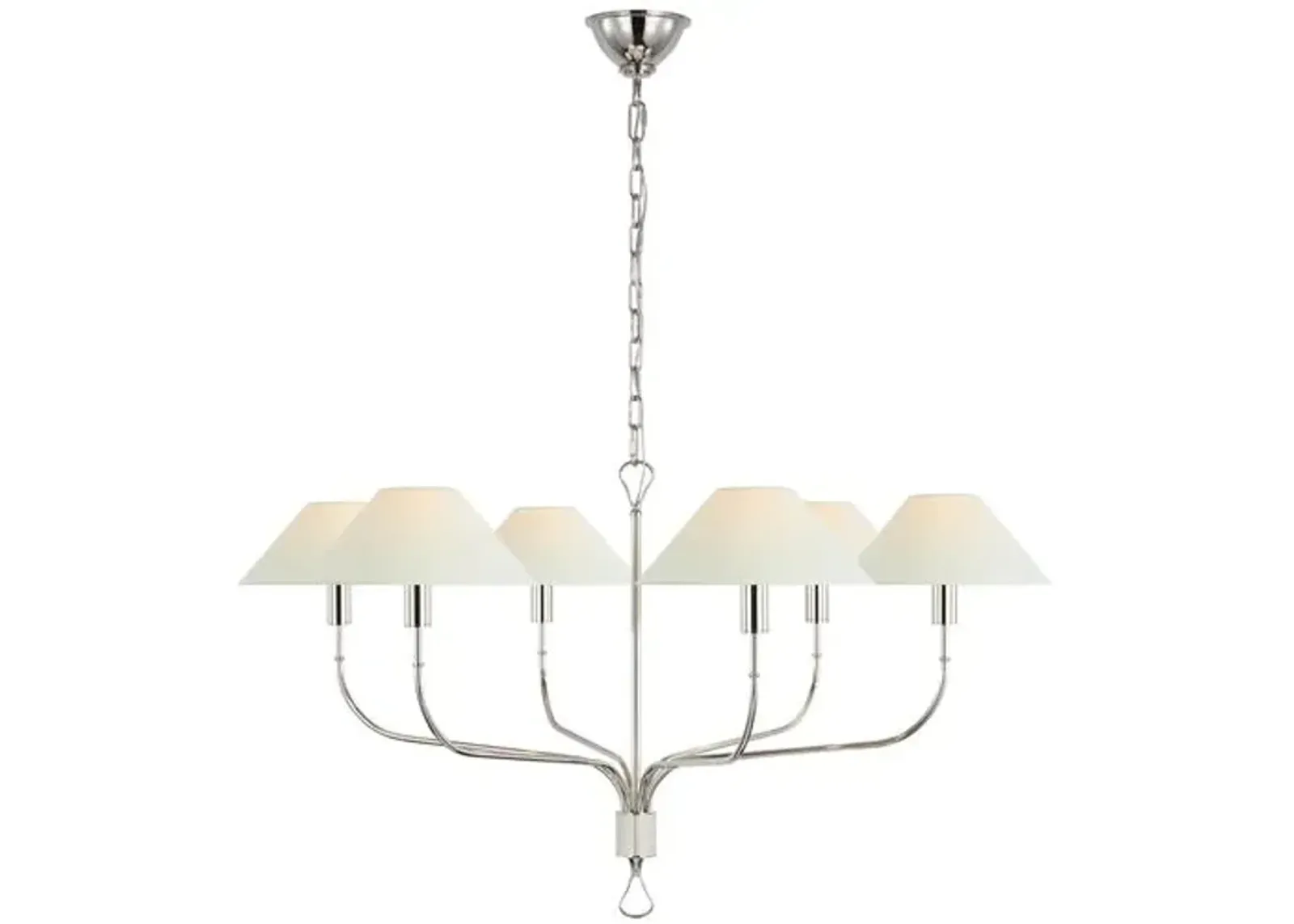 Visual Comfort - Griffin Grande Tail Chandelier - Silver