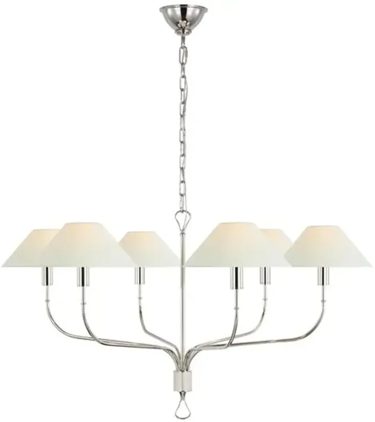 Visual Comfort - Griffin Grande Tail Chandelier - Silver