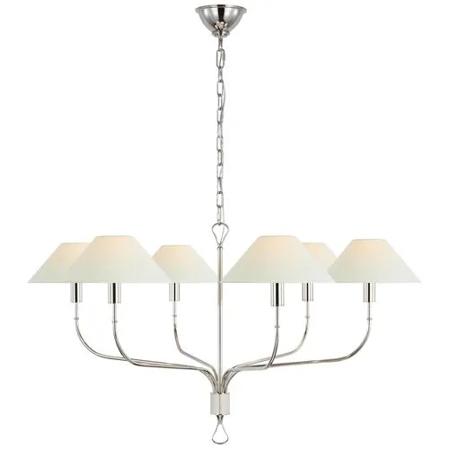 Visual Comfort - Griffin Grande Tail Chandelier - Silver