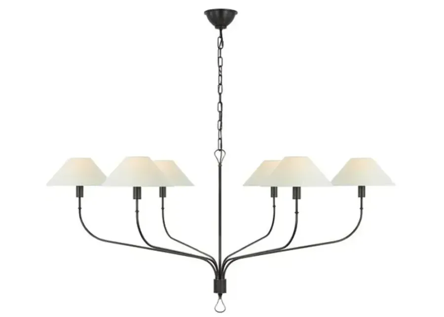 Visual Comfort - Griffin Extra Large Tail Chandelier - Brown