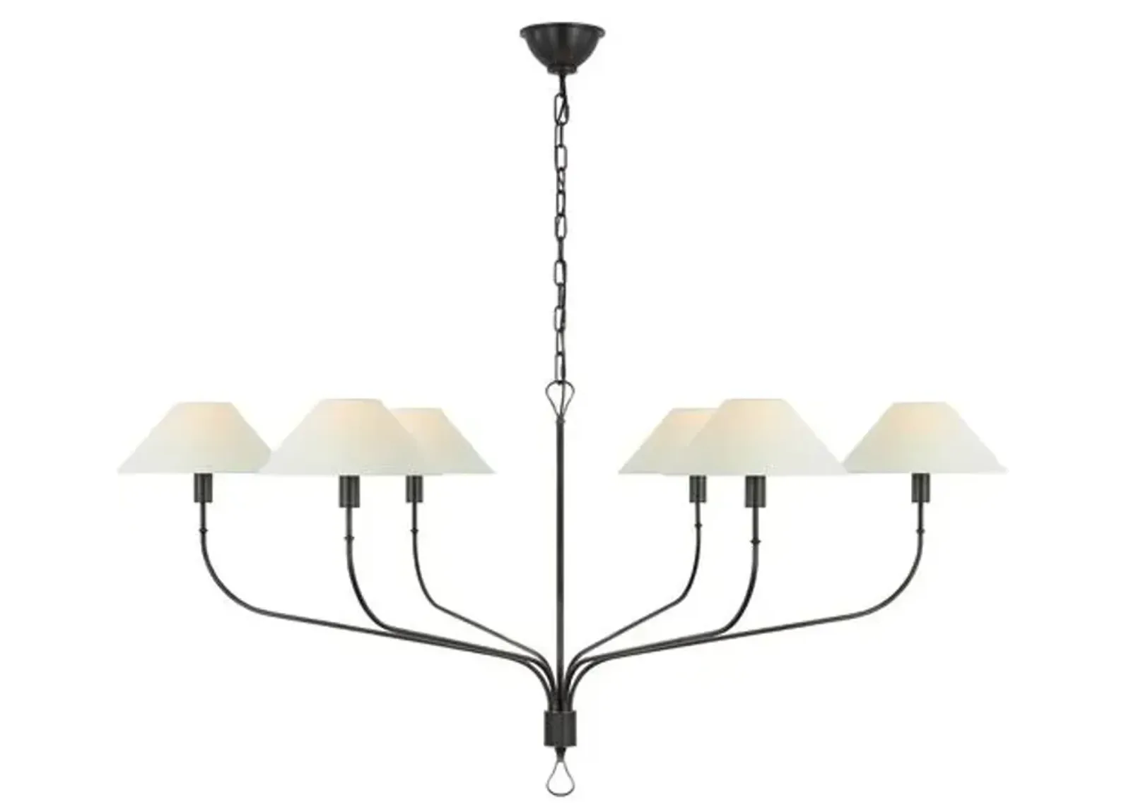 Visual Comfort - Griffin Extra Large Tail Chandelier - Brown