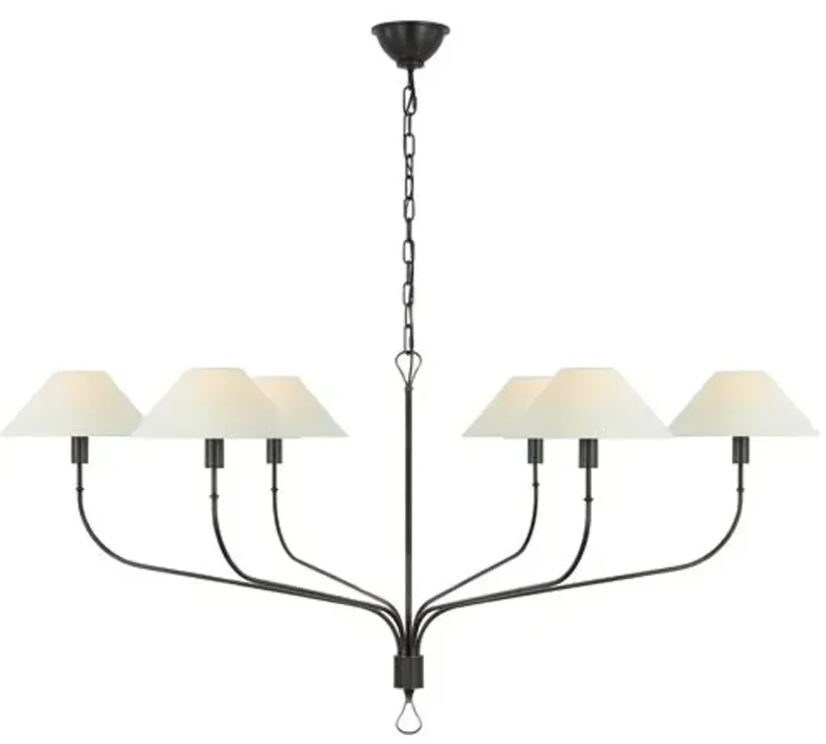 Visual Comfort - Griffin Extra Large Tail Chandelier - Brown