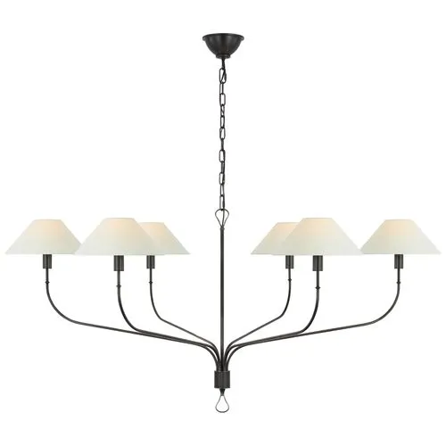 Visual Comfort - Griffin Extra Large Tail Chandelier - Brown