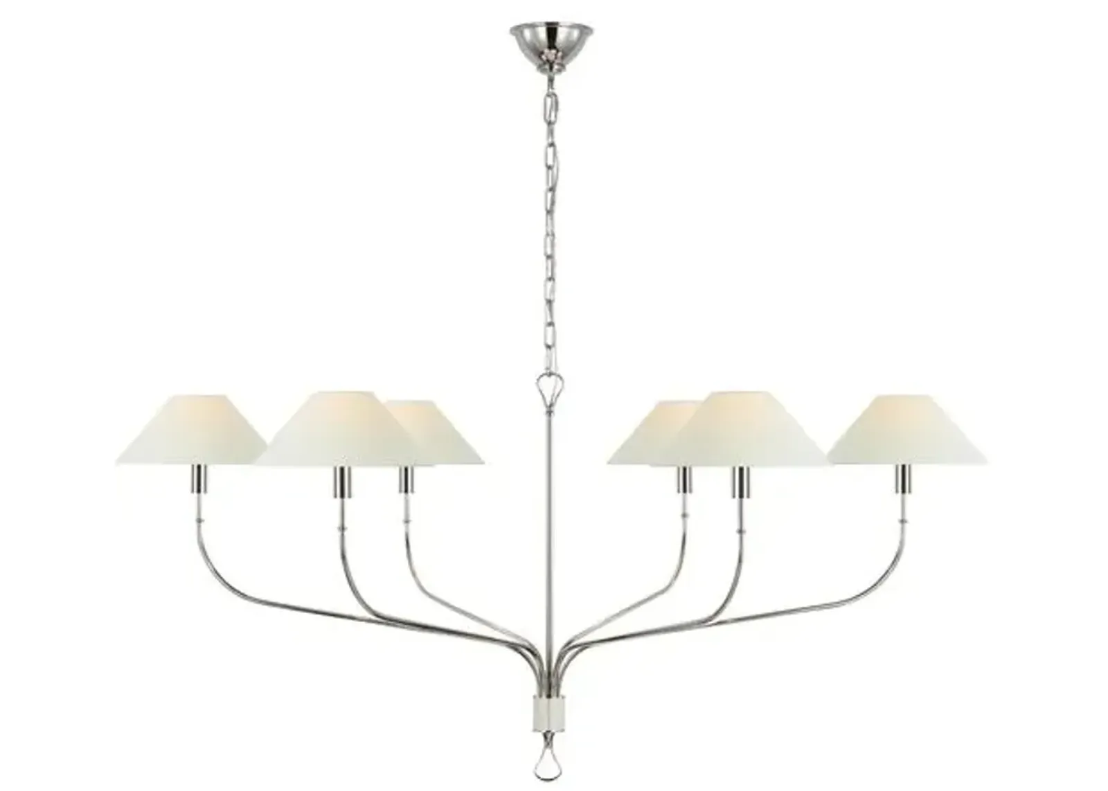 Visual Comfort - Griffin Extra Large Tail Chandelier - Silver