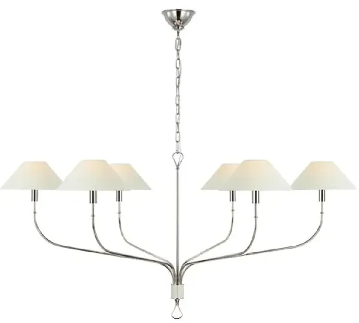 Visual Comfort - Griffin Extra Large Tail Chandelier - Silver