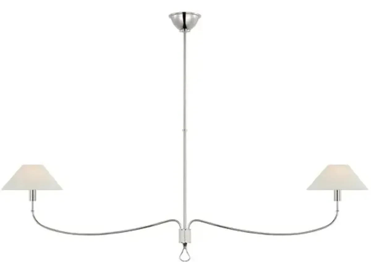 Visual Comfort - Griffin Grande Linear Chandelier - Silver