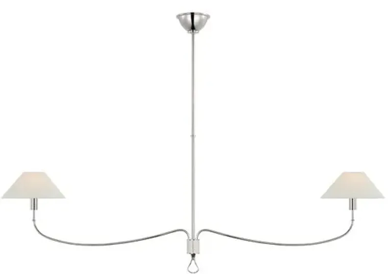 Visual Comfort - Griffin Grande Linear Chandelier - Silver