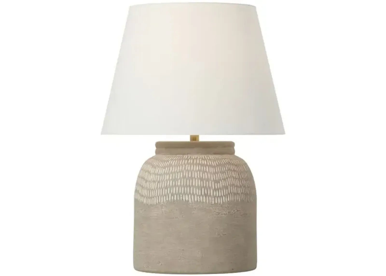 Visual Comfort - Indra Medium Ceramic Table Lamp - Silt Grey - Gray