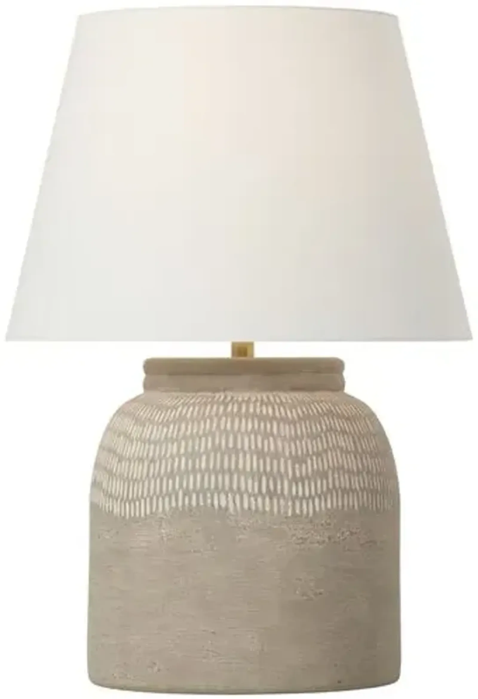 Visual Comfort - Indra Medium Ceramic Table Lamp - Silt Grey - Gray