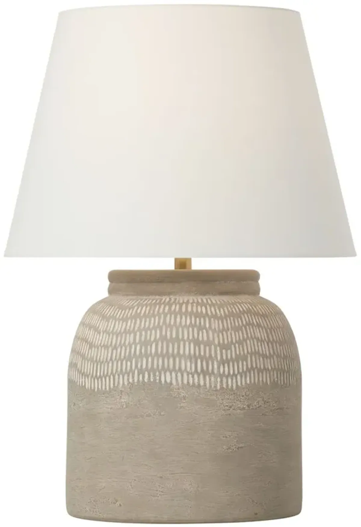 Visual Comfort - Indra Medium Ceramic Table Lamp - Silt Grey - Gray